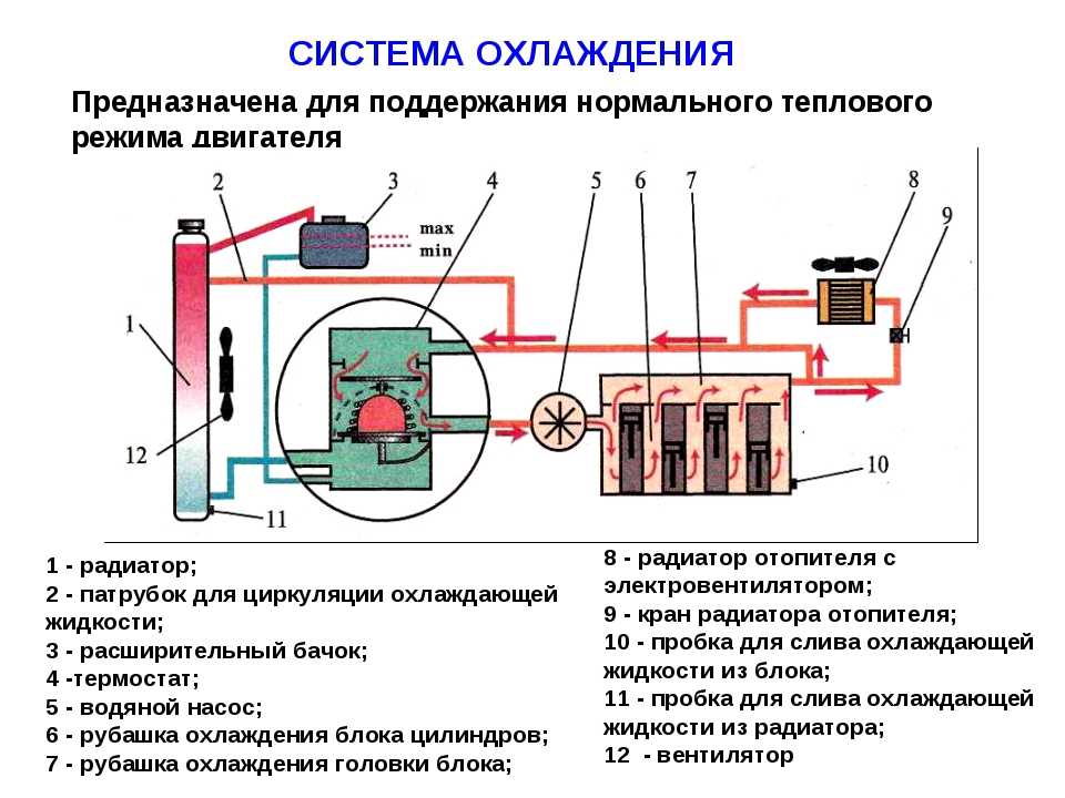 Конструкция системы охлаждения двигателя МАЗ Система охлаждения двигателя рис1 жидкостная, закрытого типа, с принудительной циркуляцией охлаждающей