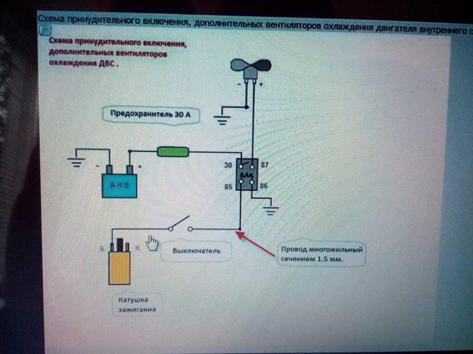 Схема подключения вентилятора охлаждения - tokzamer.ru