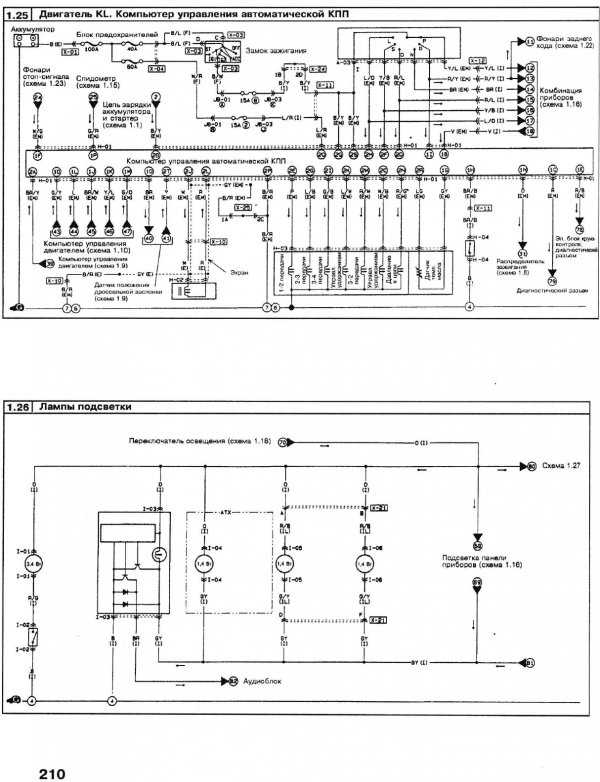 Схемы электрооборудования | mazda 626 | руководство mazda