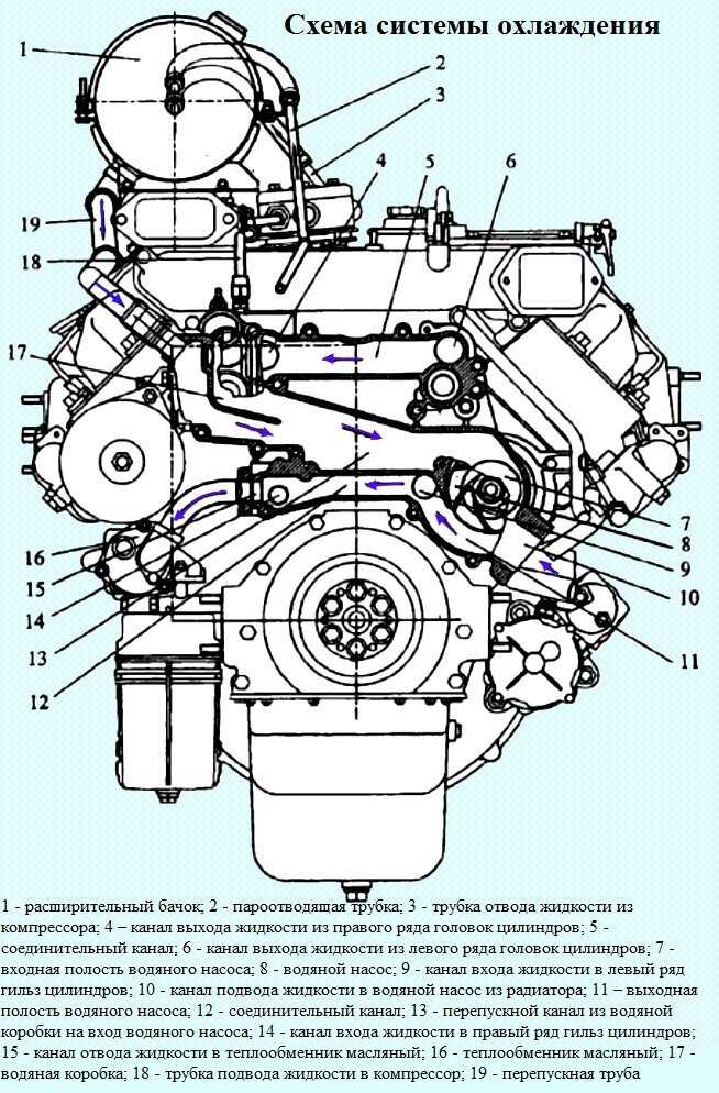 Устройство и работа системы охлаждения двигателя автомобилей камаэ-5320 и камаз-4310