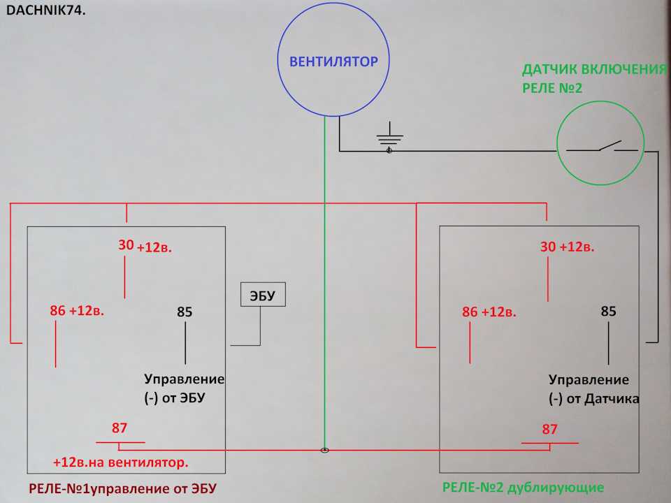 Схема подключения вентилятора охлаждения ваз 2109 инжектор
