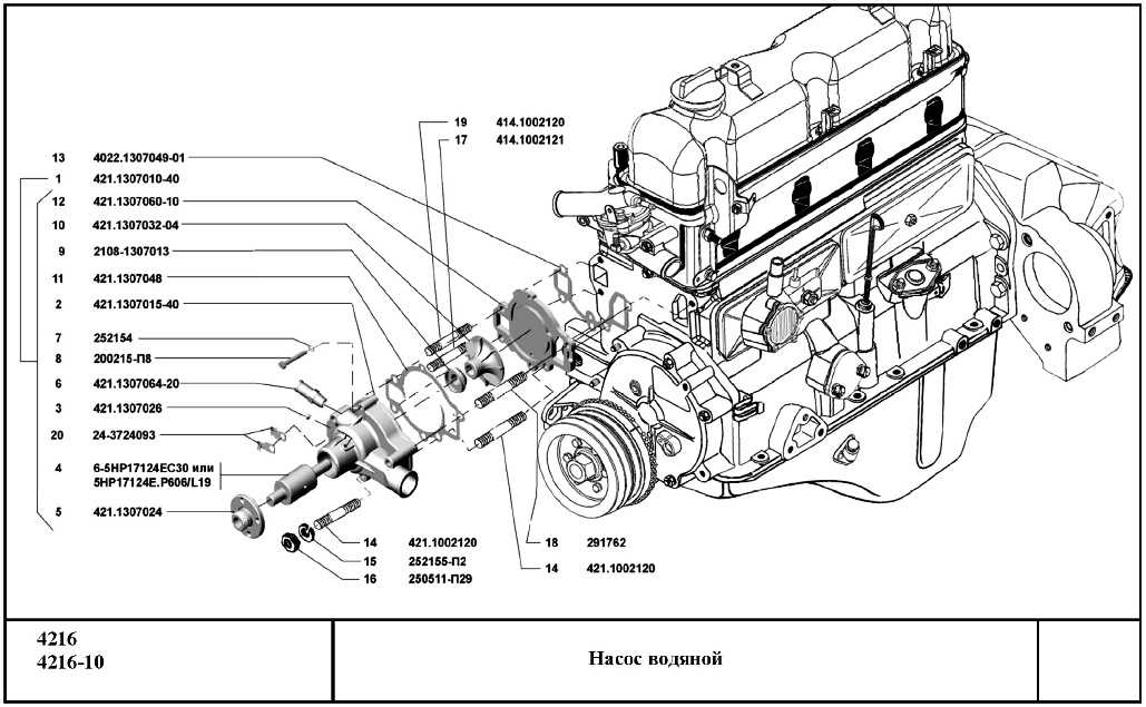 Порядок подключения высоковольтных проводов двигатель 4216