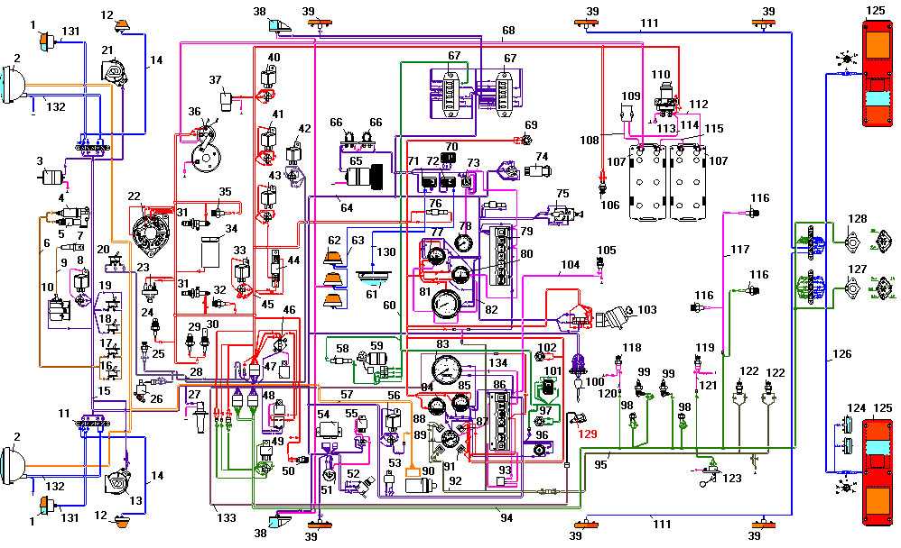 Схема электрооборудования на урал-4320-1951-58