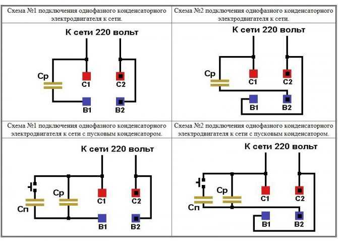 Подключение однофазного двигателя через конденсатор - советы электрика - electro genius