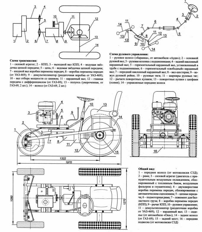 Чертежи минитрактор из мотоблока нева своими руками чертежи