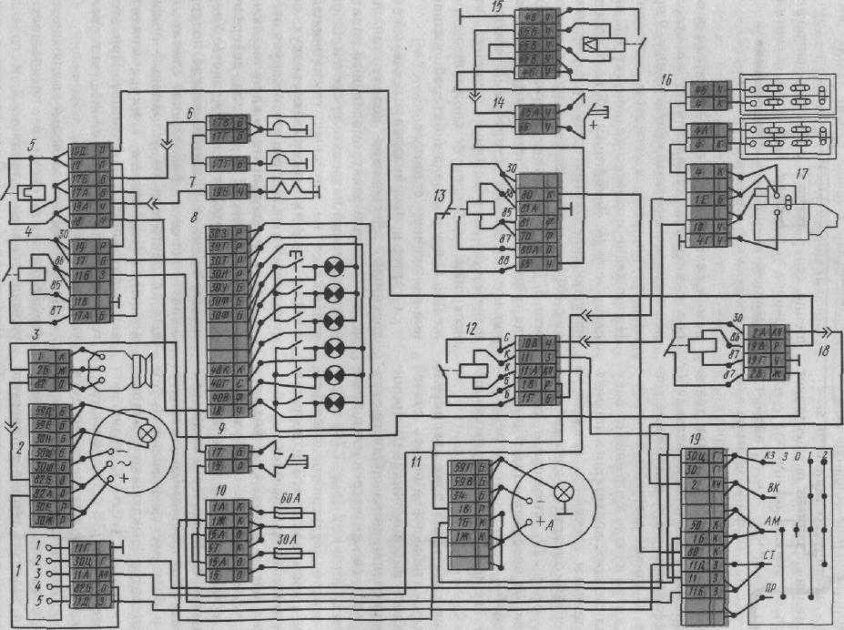 Схема электрооборудования камаз 4310