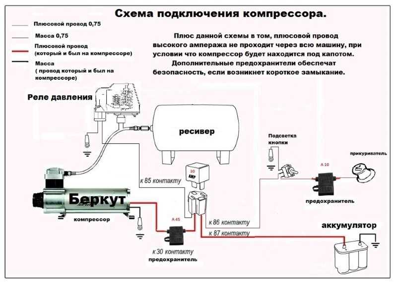 Схема подключения компрессора - tokzamer.ru