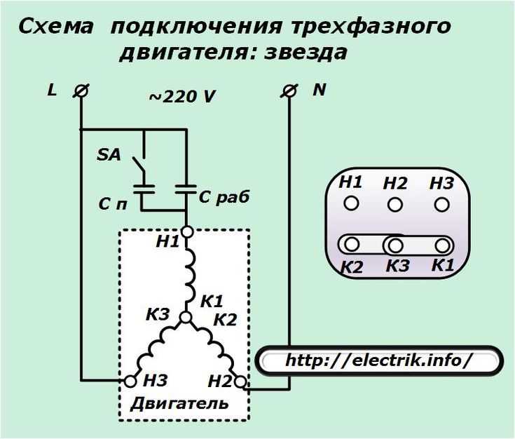 Схема однофазного двигателя – советы электрика