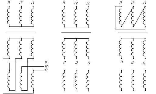 Схема соединения обмоток трансформатора зигзаг