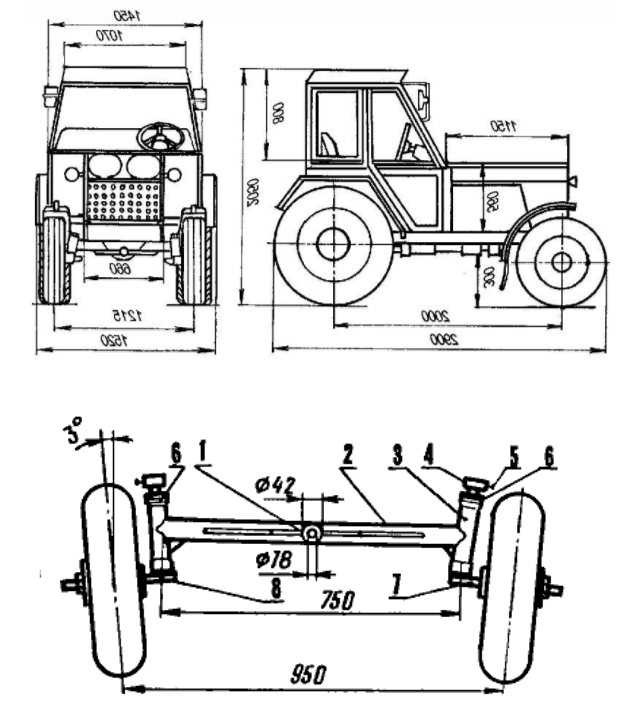 Минитрактор из мотоблока своими руками чертежи и размеры переломка
